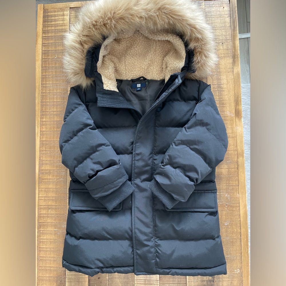 UNIQLO Kids/Youth Padded Parka Coat Jacket - Black (3-4Y)